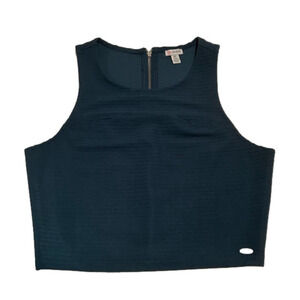 Vintage Guess 1981 Emerald Green Fitted Crop Top XS